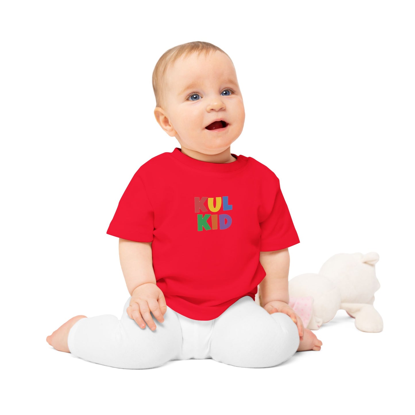 Basic Baby T-skjorte med Regnbuelogo (0–24 mnd)