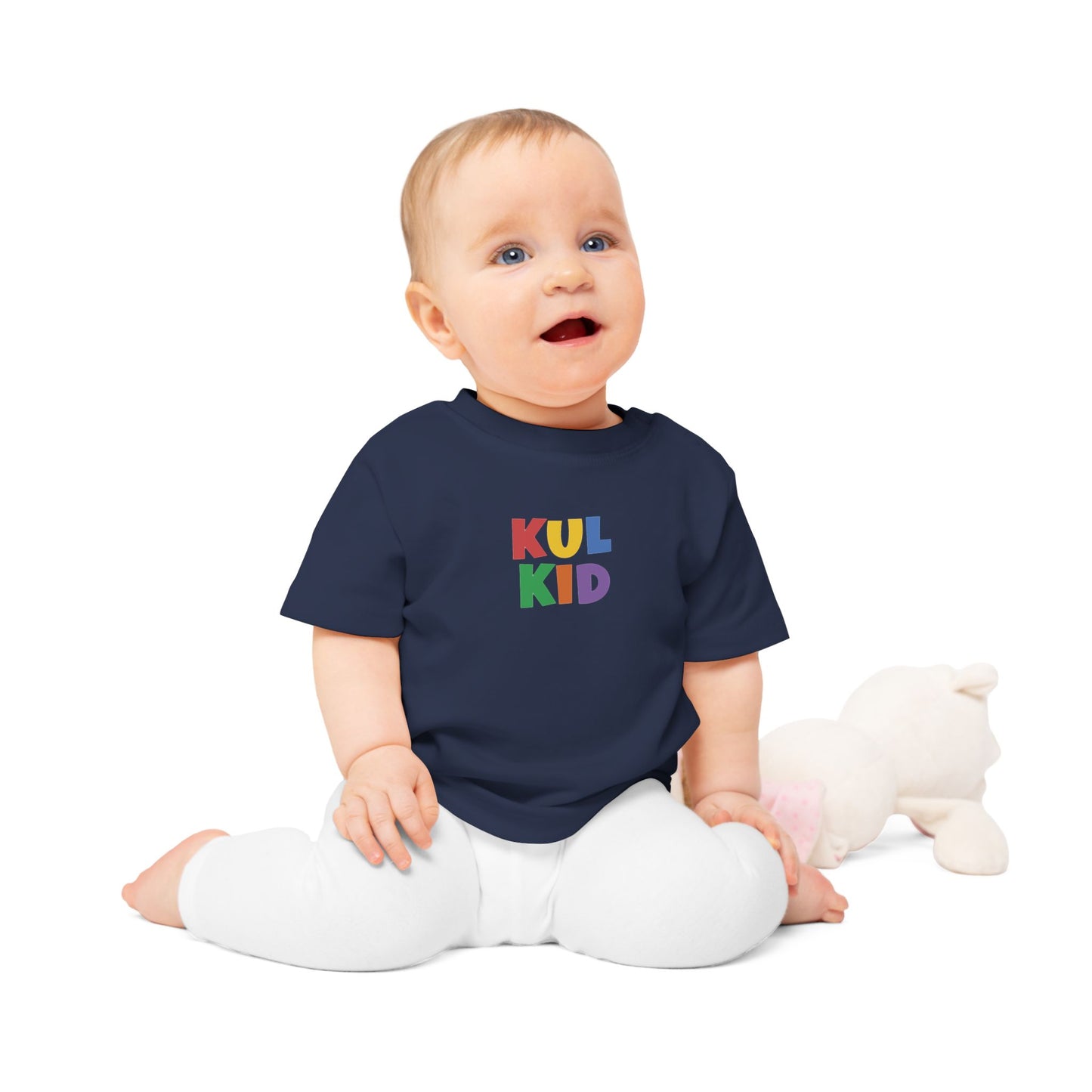 Basic Baby T-skjorte med Regnbuelogo (0–24 mnd)