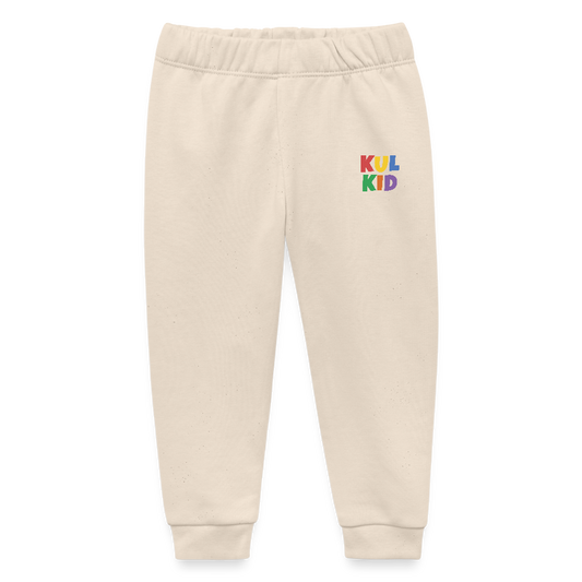 KUL KID Baby Joggebukse – Økologisk & Myk (6–36 mnd) - hvit grå
