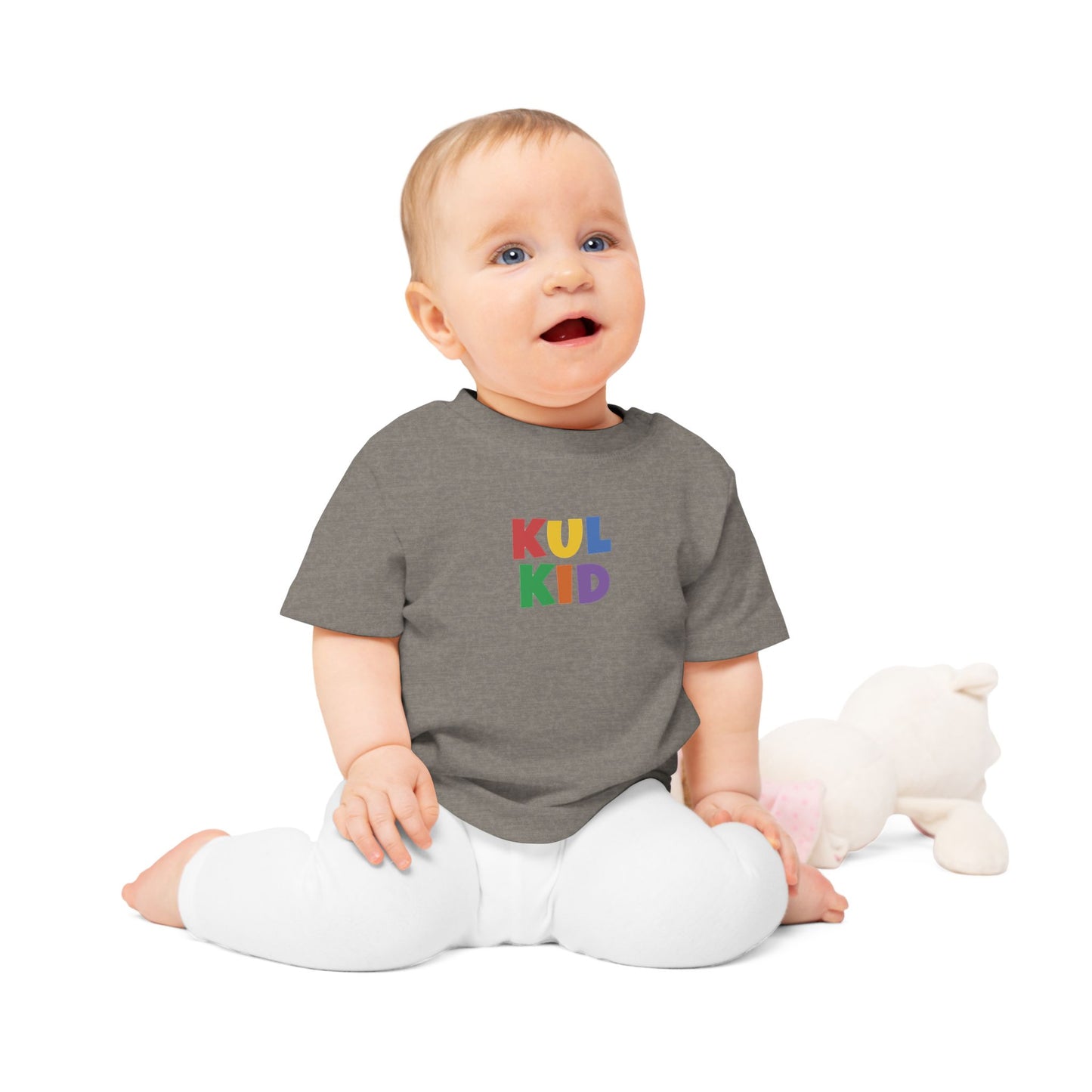 Basic Baby T-skjorte med Regnbuelogo (0–24 mnd)