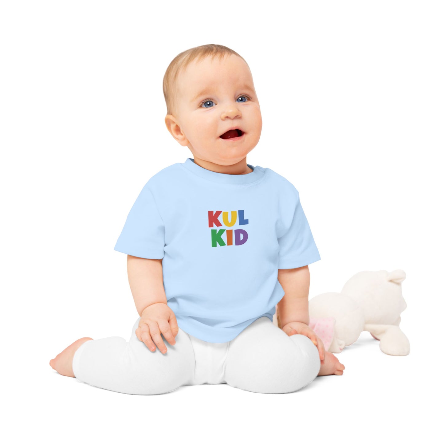 Basic Baby T-skjorte med Regnbuelogo (0–24 mnd)