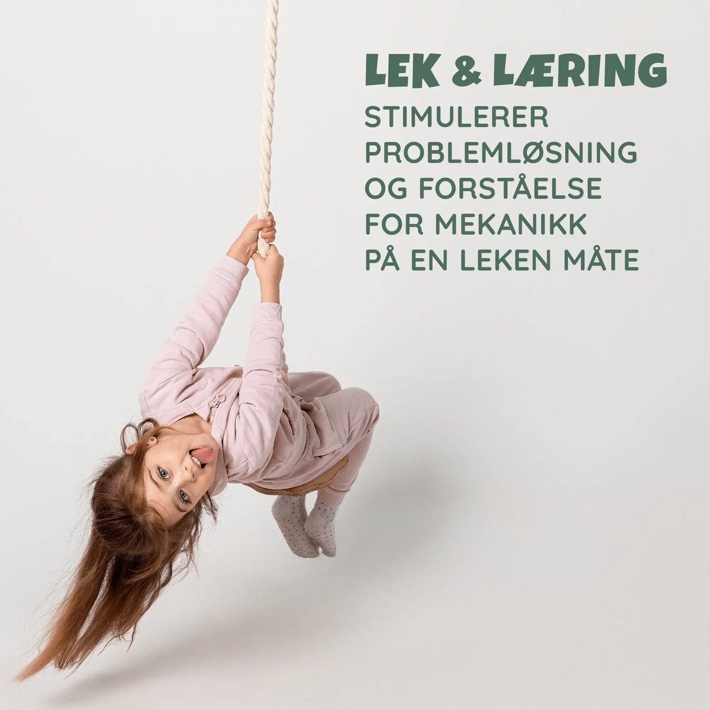 3-i-1 Klatre- og huskesett – Tallerkenhuske, turnringer og taustige