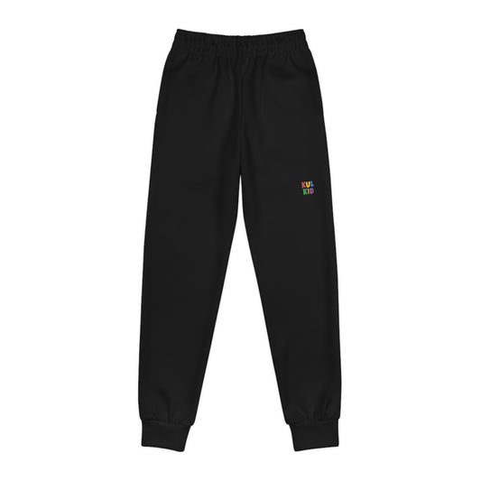 Svart KUL KID joggebukse med brodert logo i front.