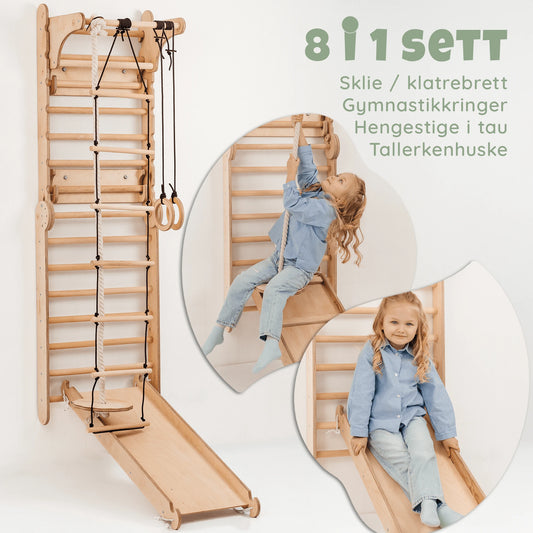 Multiklatrevegg for barn