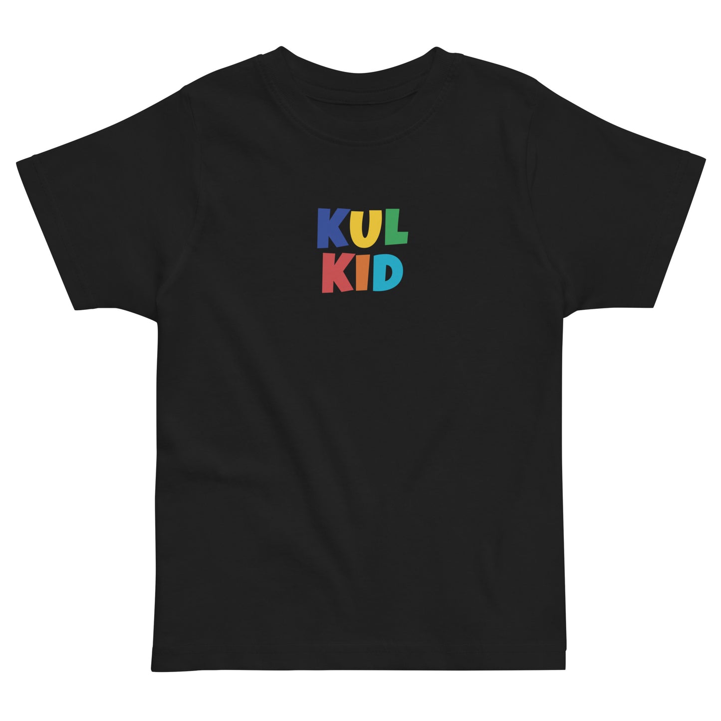 KULKID logo t-skjorte for barn, svart – produktbilde bak