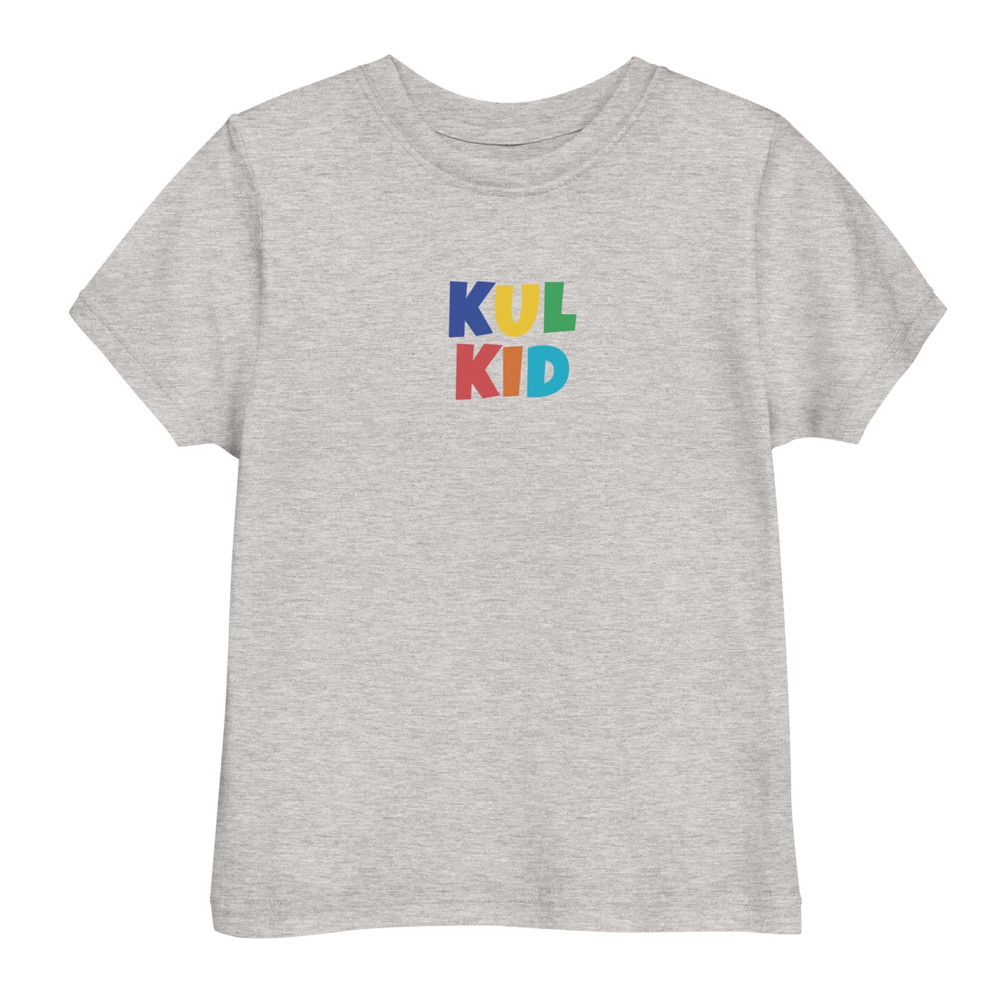 KULKID logo t-skjorte for barn, lys grå (ash) – front
