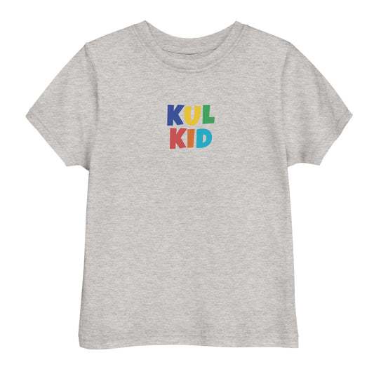 KULKID logo t-skjorte for barn, lys grå (ash) – front