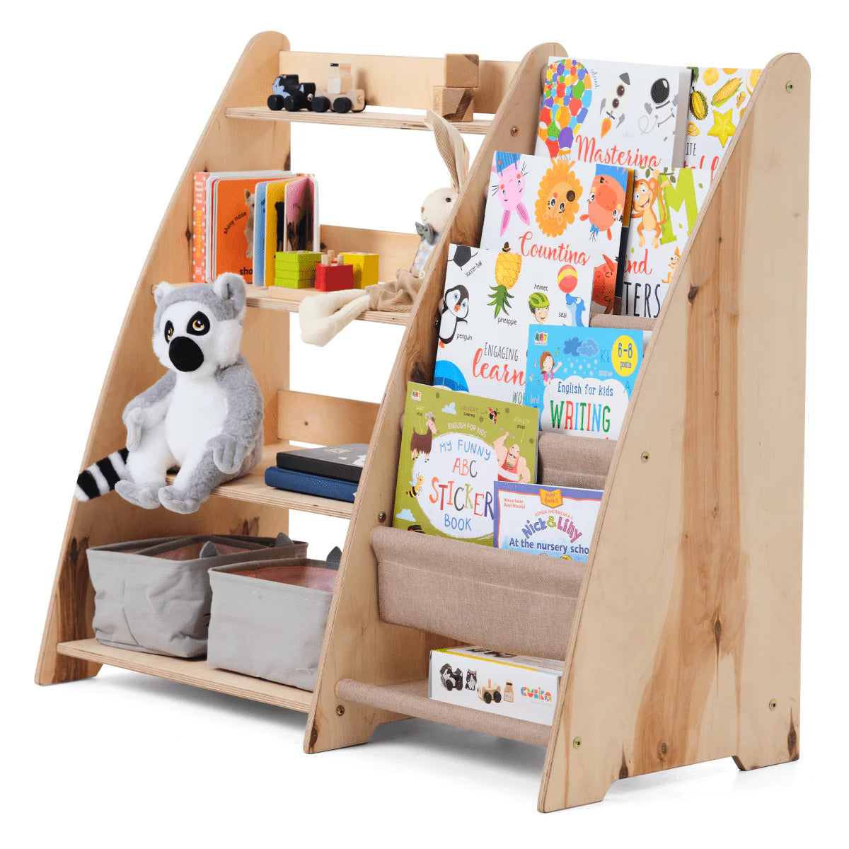 2-i-1 Montessori hylle for bøker og leker - detaljbilde 10 - KUL KID