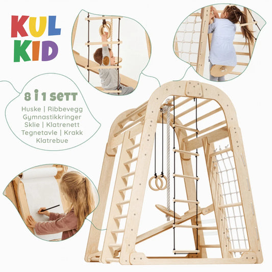 8-i-1 innendørs lekeplass – Beige