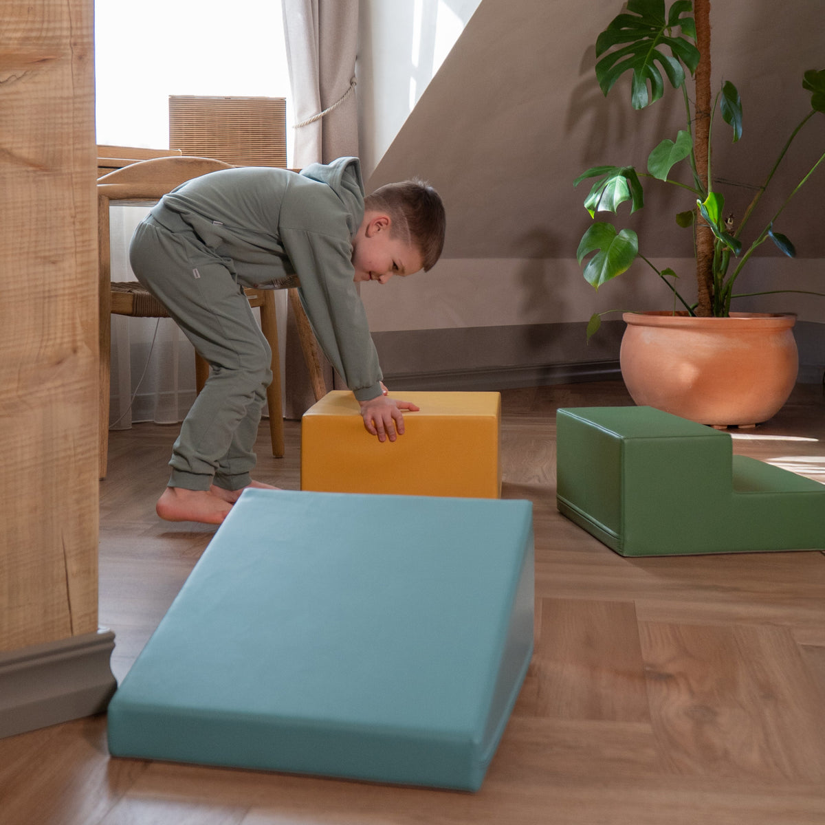 Klatresett i skum for baby - First Step Climber (3 deler) – Nordisk Blå