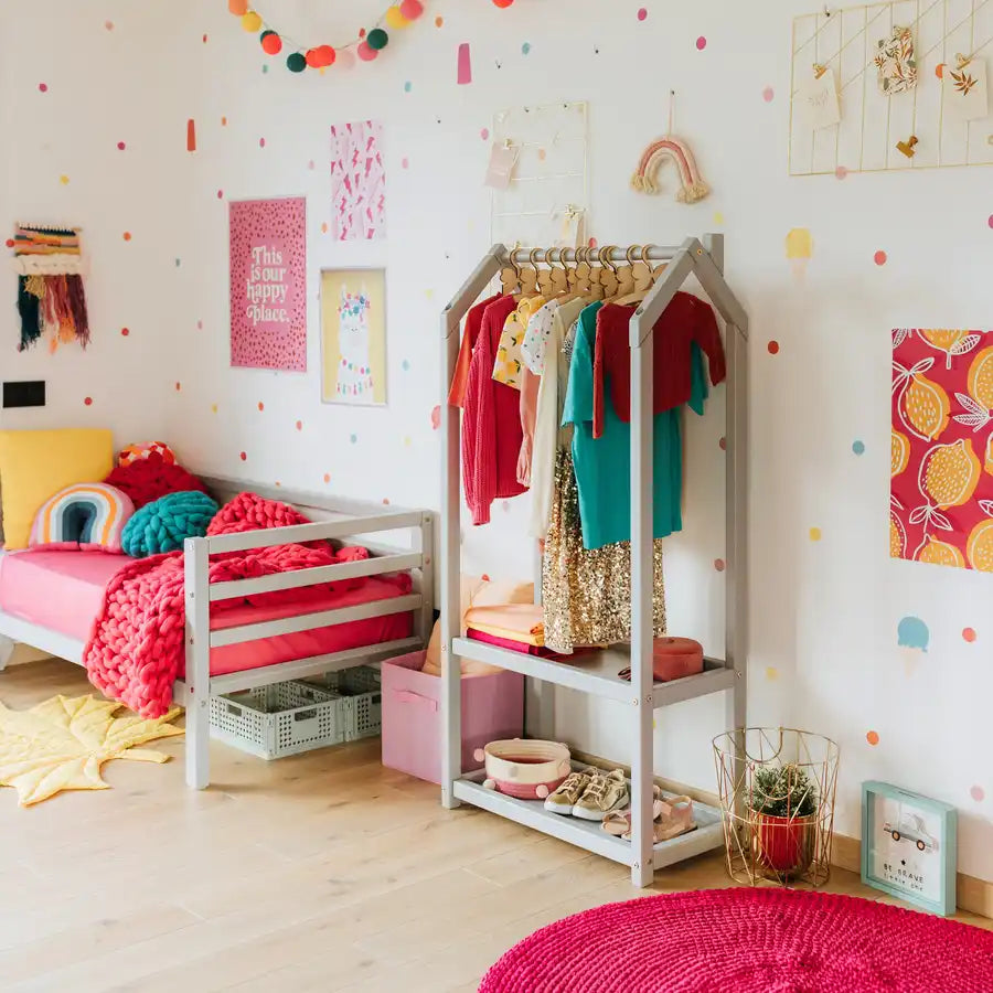 Husformet klesstativ med oppbevaring - bilde 10 - KUL KID