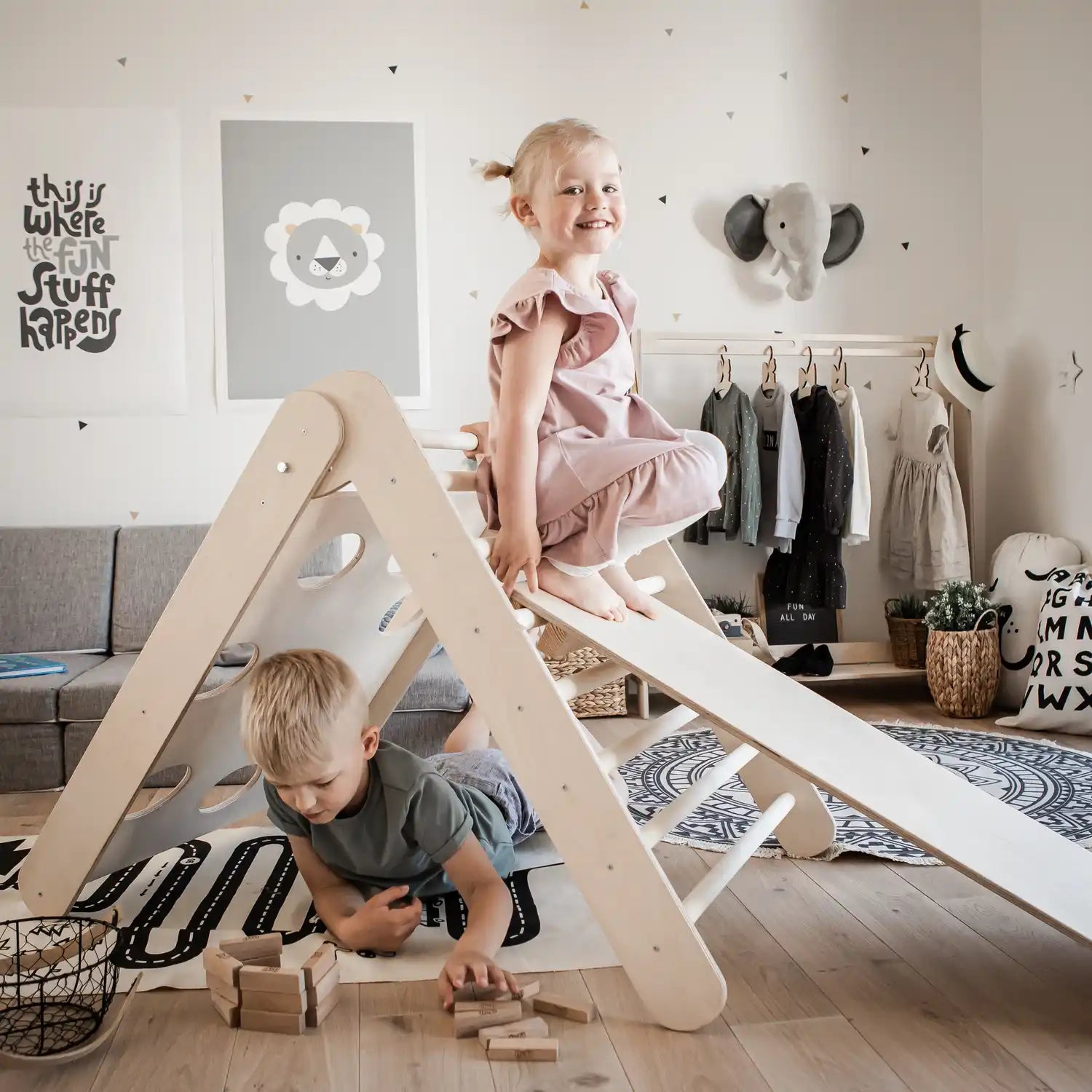 Klatretrekant 2-i-1 sammenleggbar - bilde 12 - KUL KID