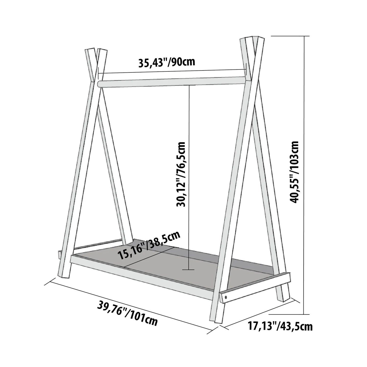 Klesstativ med oppbevaring - bilde 14 - KUL KID
