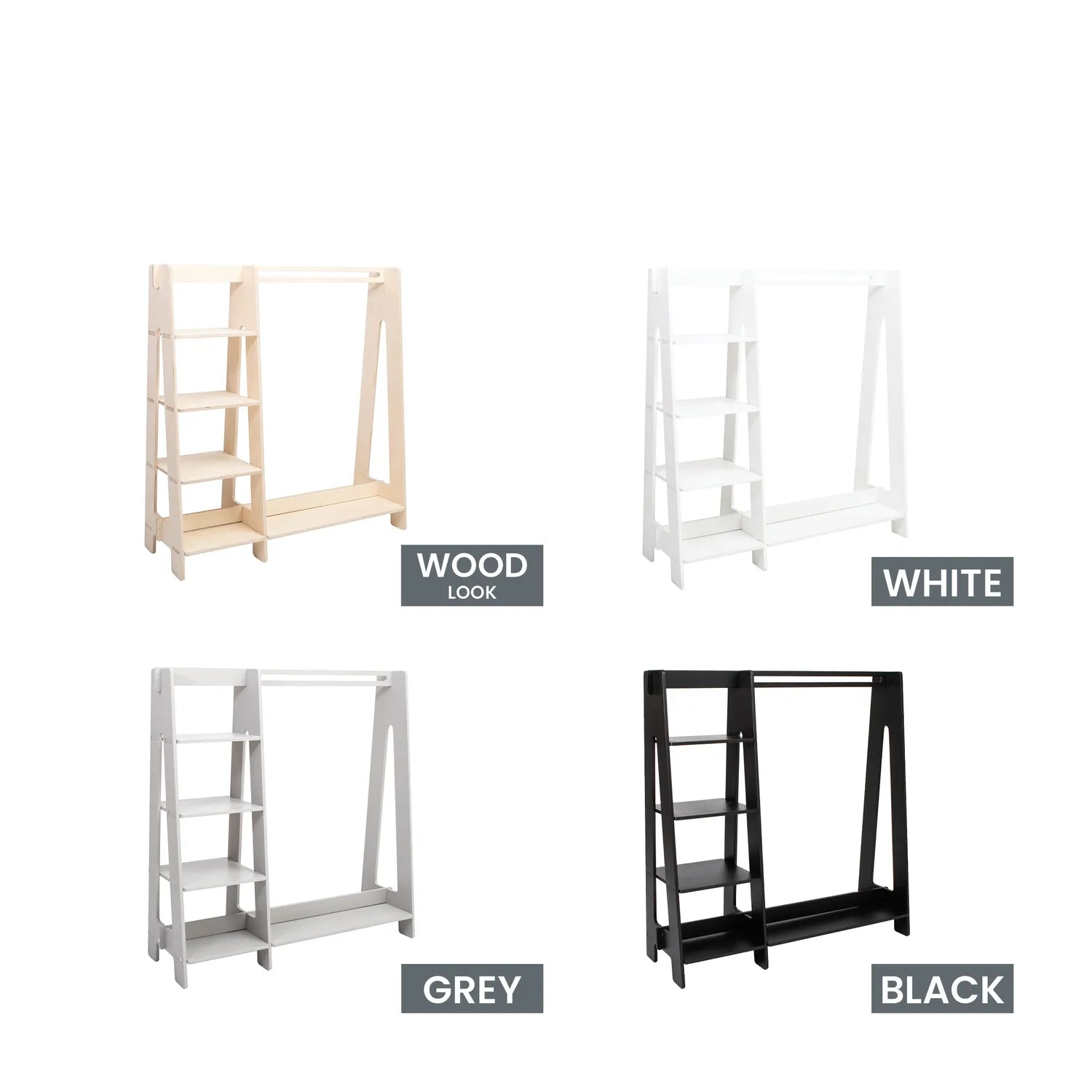 Klesstativ med oppbevaringshyller - bilde 4 - KUL KID