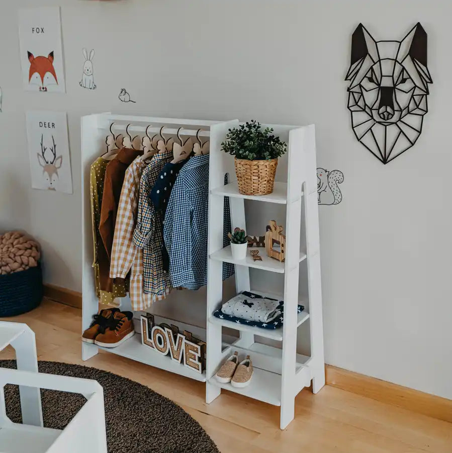 Klesstativ med oppbevaringshyller - bilde 8 - KUL KID