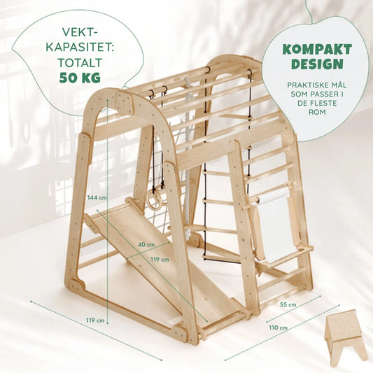 8-i-1 innendørs lekeplass