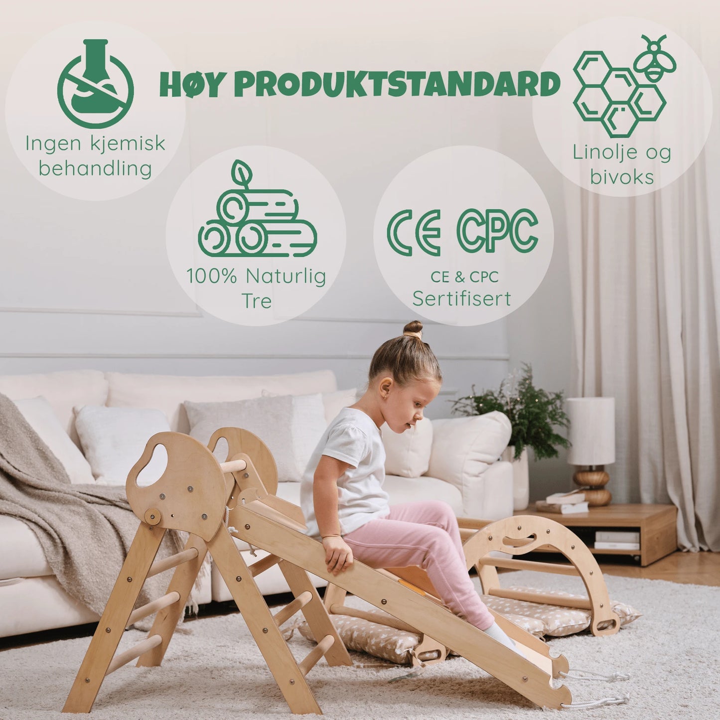 4-i-1 Montessori Klatrestativ 1-3 år (Brukt/SOM NY)