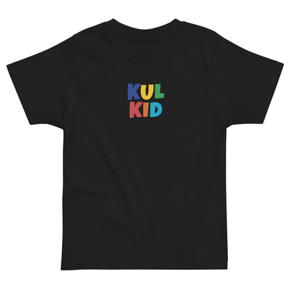 KULKID logo t-skjorte for barn, svart – produktbilde bak