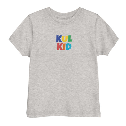 KULKID logo t-skjorte for barn, lys grå (ash) – front